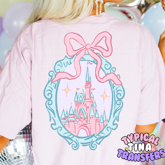 Castle Blue Frame | DTF Screen Print | POD