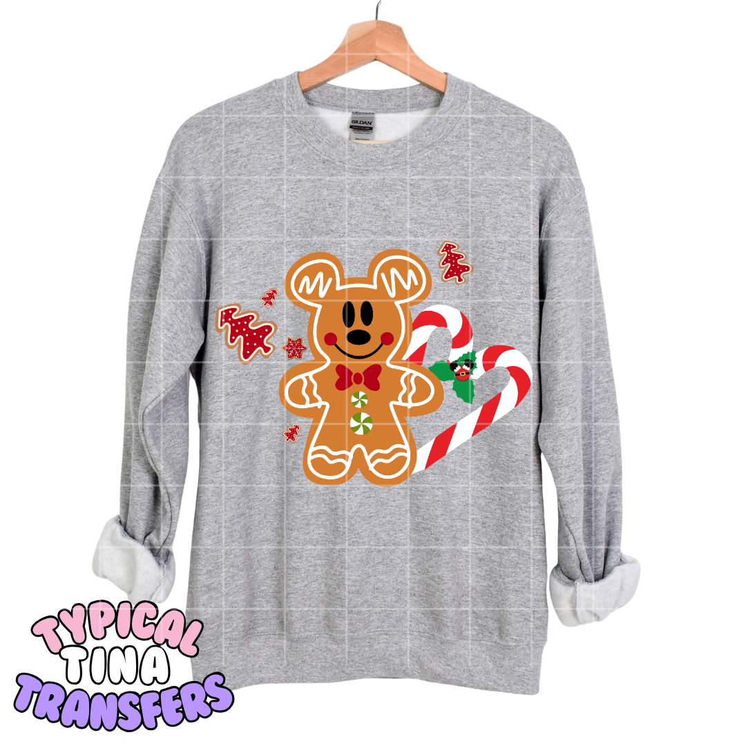 Gingerbread cookie mick | DTF Transfers | POD
