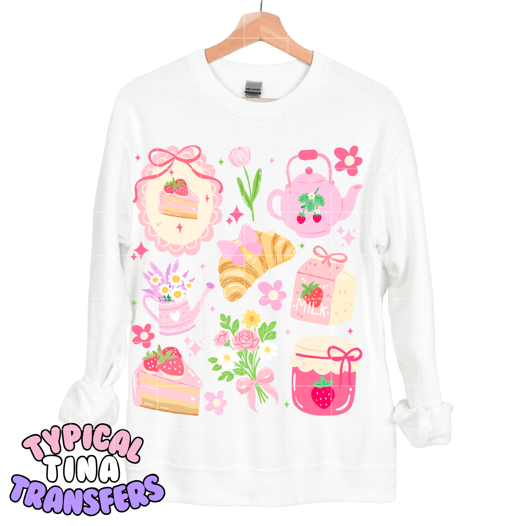 tea Party in pink | DTF Transfers | POD