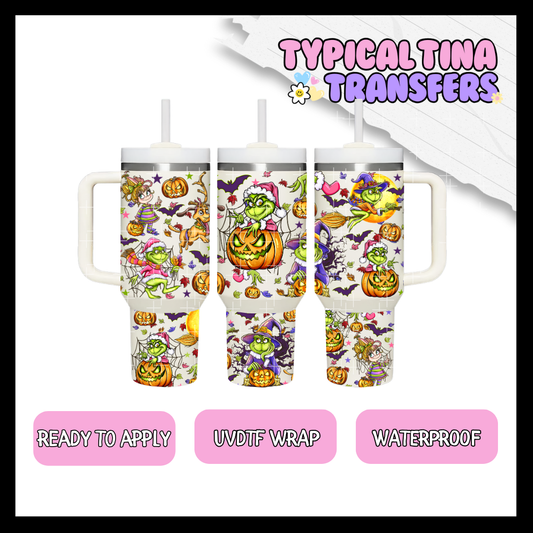 Grinchoween | 40oz UVDTF Wrap | POD