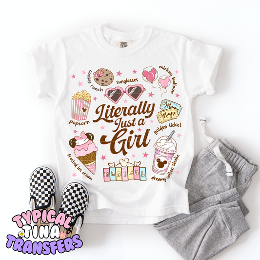 Literally just a girl diz snacks | DTF Transfer | POD