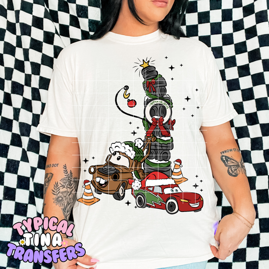 Cars - tire tree | DTF Transfer | POD