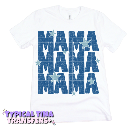 Retro Mama in blue | DTF Transfers | POD