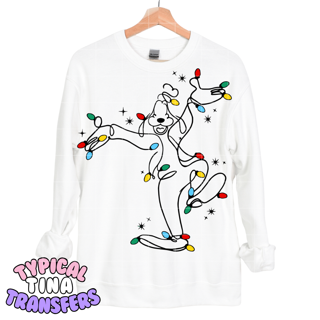 String of Lights Characters - Black print | DTF Transfers | POD