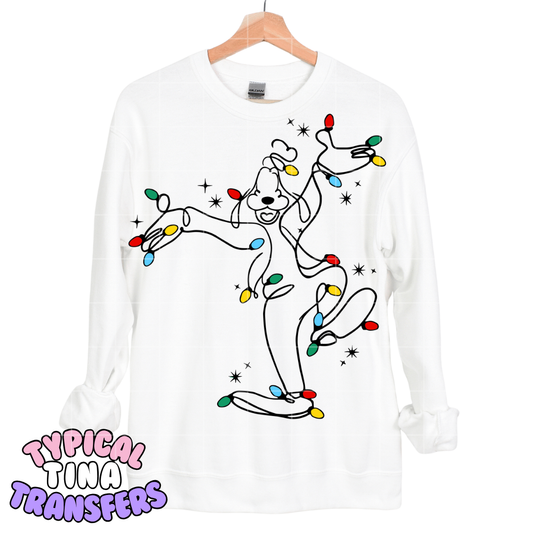 String of Lights Characters - Black print | DTF Transfers | POD