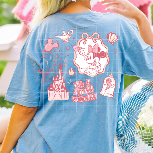 Pink Magical Parks (white frame) | DTF Screen Print | POD