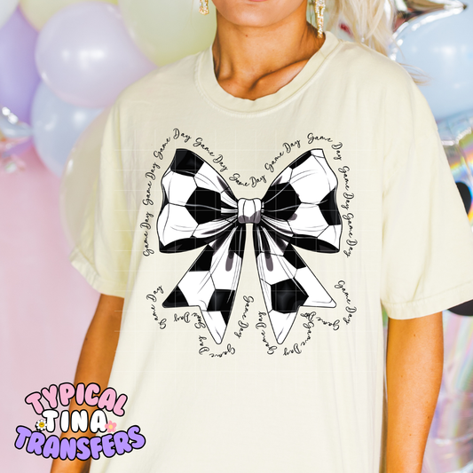 large Soccer Bow | DTF Screen Print | POD