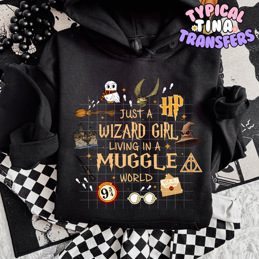 Wizard Girl | DTF Transfer | 15" Adult