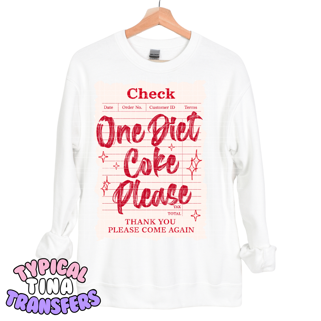 Check - one dt. coke please | DTF Transfers | POD