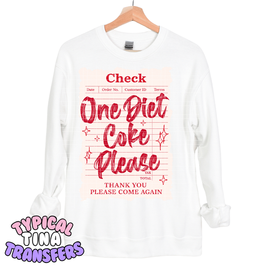 Check - one dt. coke please | DTF Transfers | POD