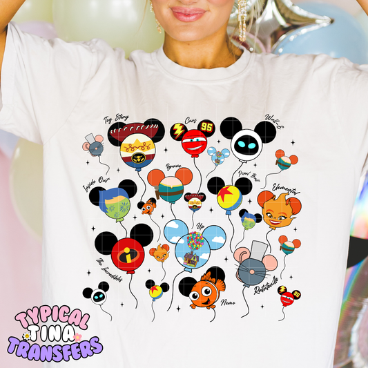 Character Ballons | DTF Screen Print | POD