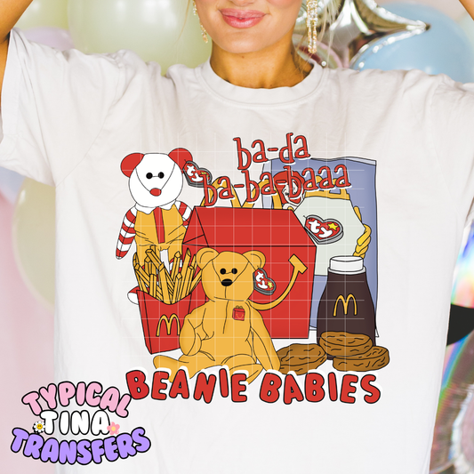 beanie Babe Mc-D | DTF Screen Print | 11" Adult