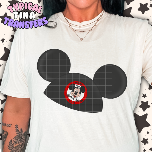 Mouse Classic Ears | DTF Transfer | POD - choose design