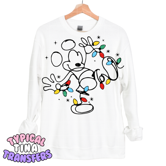 String of Lights Characters - Black print | DTF Transfers | POD