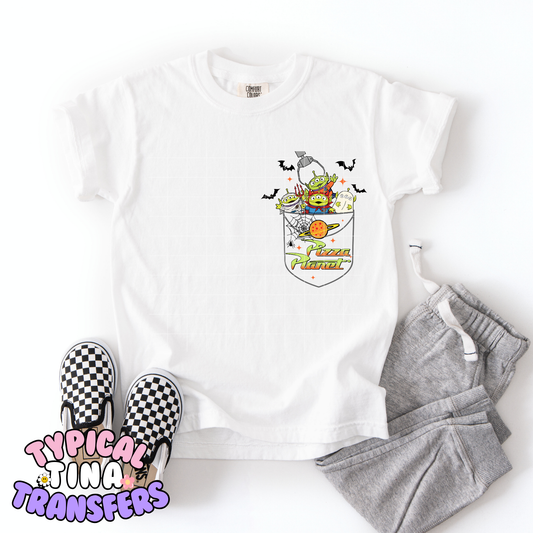 Halloween Pizza Aliens | DTF Transfer | POD