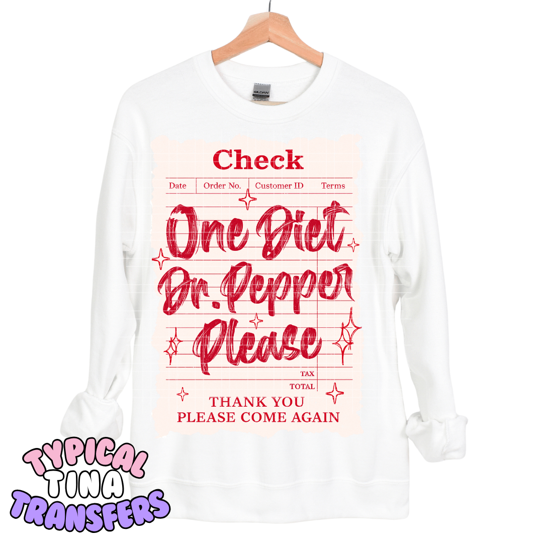 Check - one Dt. Dr. Pep please | DTF Transfers | POD