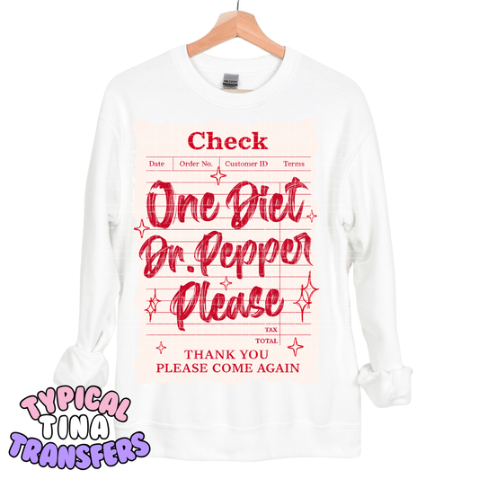 Check - one Dt. Dr. Pep please | DTF Transfers | POD
