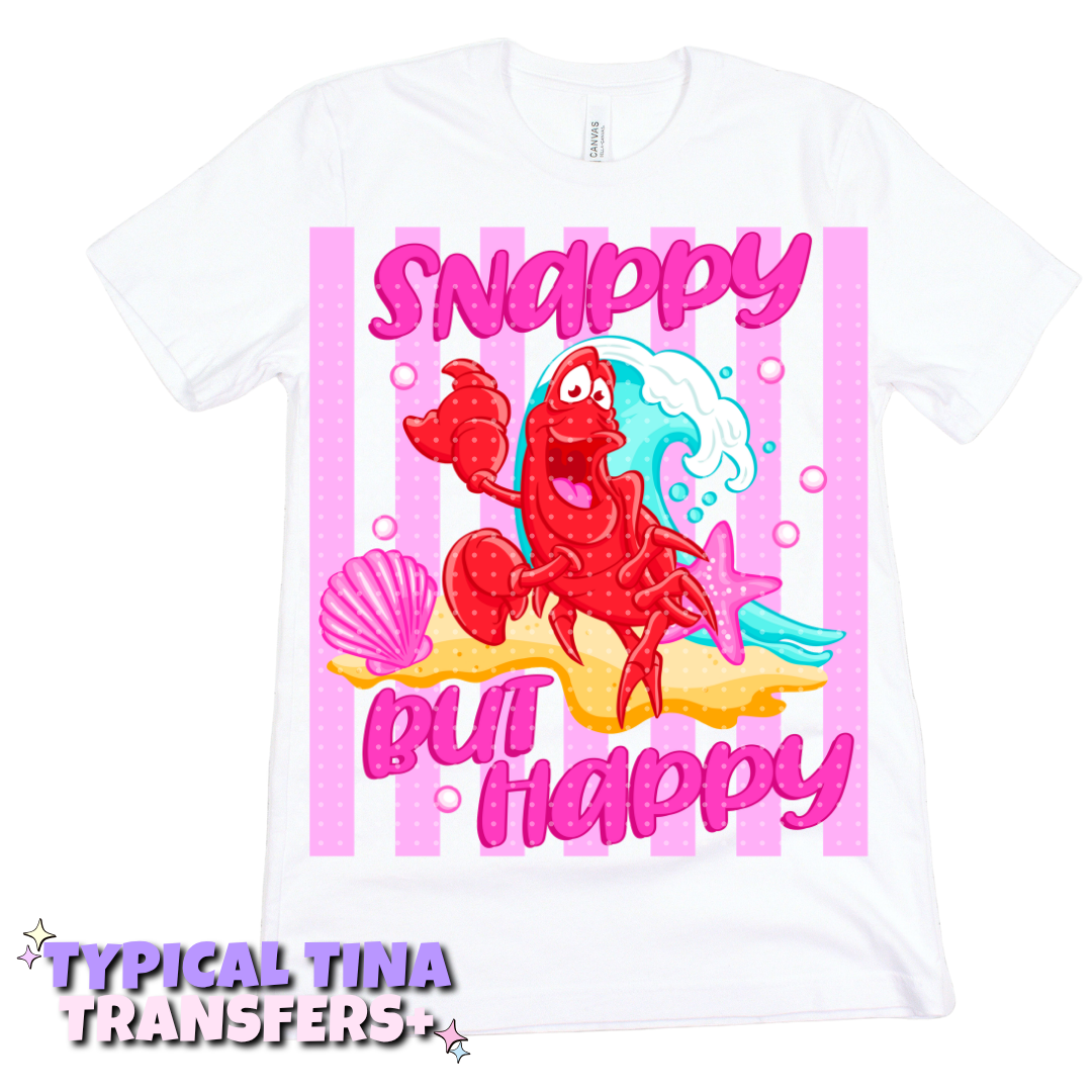Snappy but happy - crab | DTF Transfers | POD