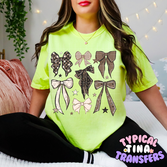 Neutral Bows | DTF Transfer | POD