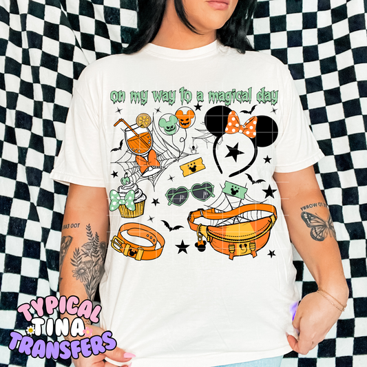 On my way to a magical day - halloween | DTF Transfer | POD