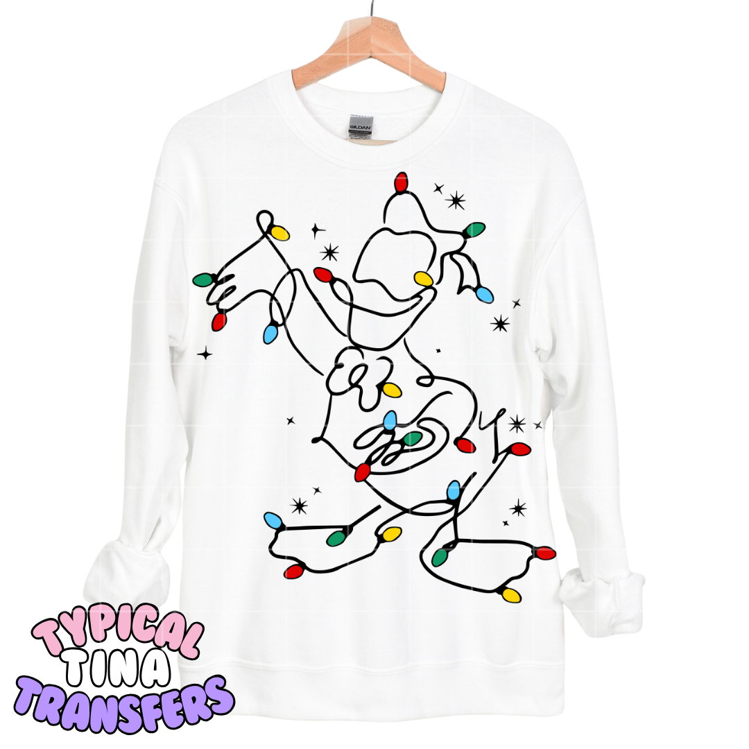 String of Lights Characters - Black print | DTF Transfers | POD