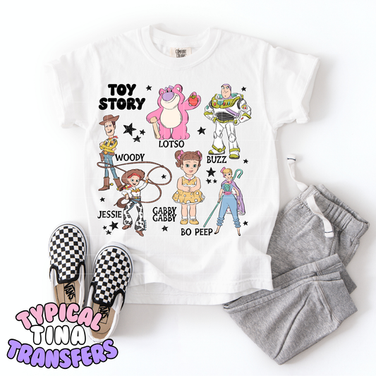 Toy Group with names | DTF Transfer | POD