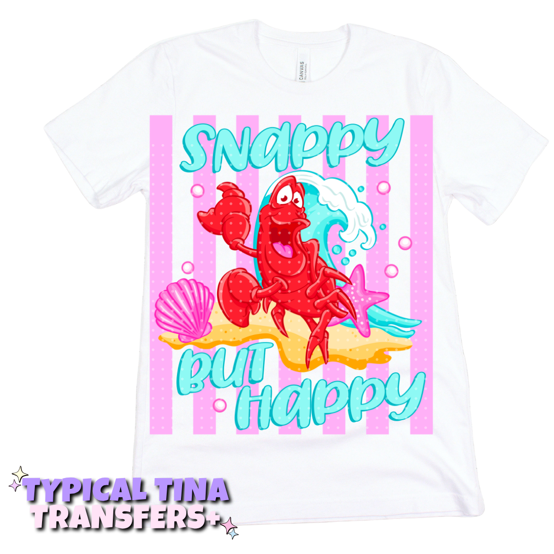 Snappy but happy - crab | DTF Transfers | POD