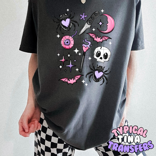 Pink and purple spooky | DTF Transfers | POD