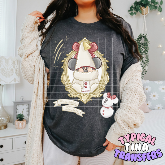 Gnome Mick Holiday Frame | DTF Transfer | POD