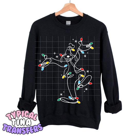 String of Lights Characters - White print | DTF Transfers | POD