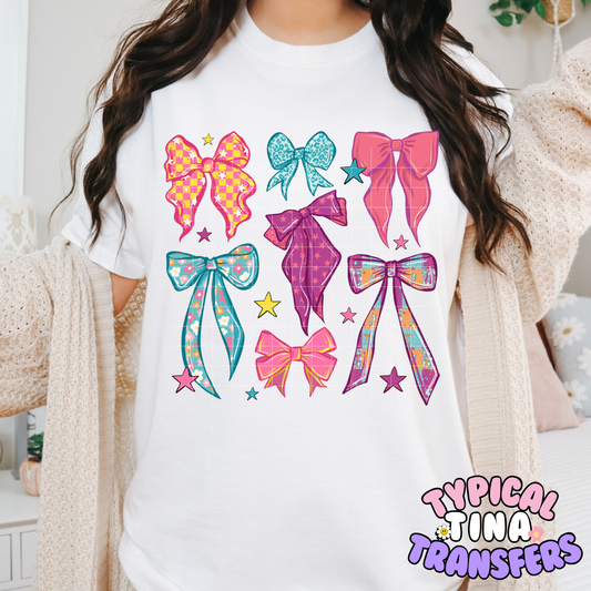 Retro Bows | DTF Transfer | POD