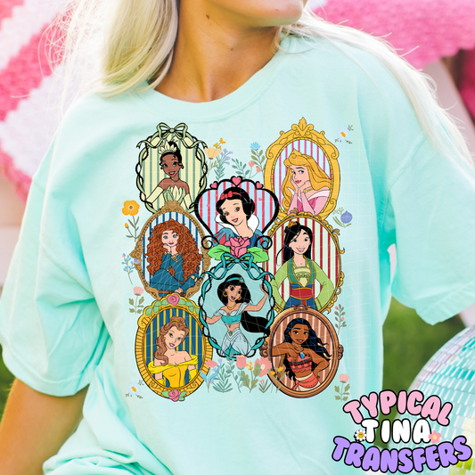 Striped Princess Frames | DTF Screen Print | POD