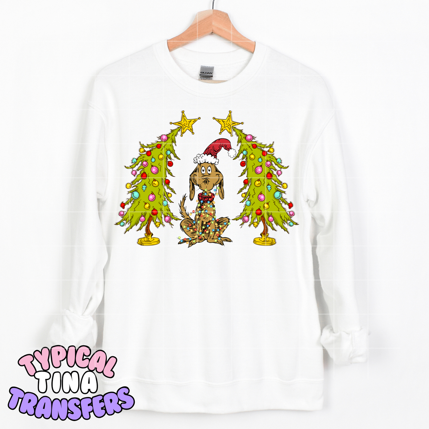 Max leaning Xmas Trees | DTF Transfer | POD