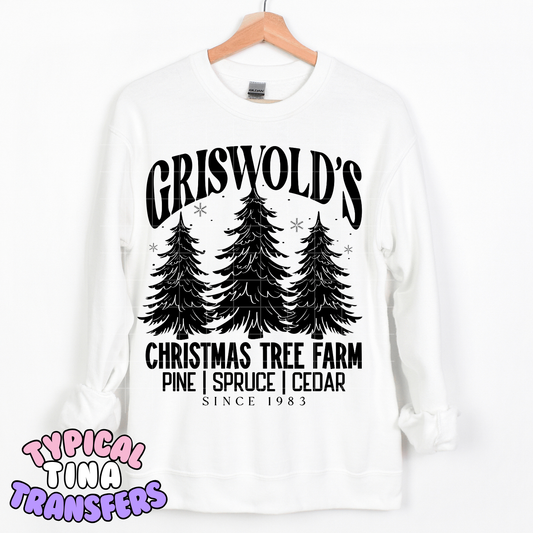 Gris.... Christmas Tree Farm | DTF Transfer | POD