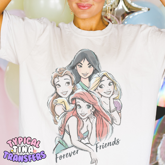 Princess Friends Forever | DTF Screen Print | POD