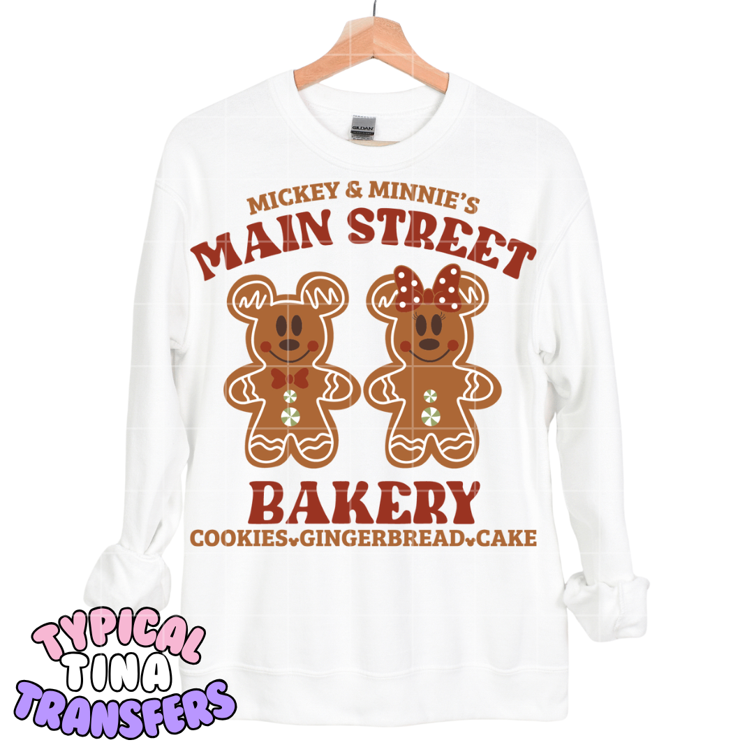 Main street Mick & Min Ginger Bakery | DTF Transfers | POD
