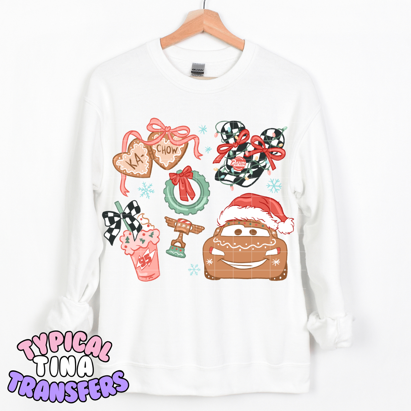 Coquette Holiday Cars (no garland lights) |  DTF Transfer | POD