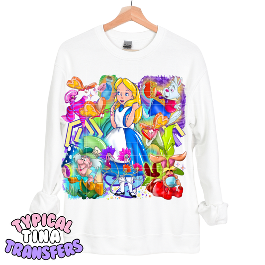 Alice and characters (bright) | DTF Transfers | POD