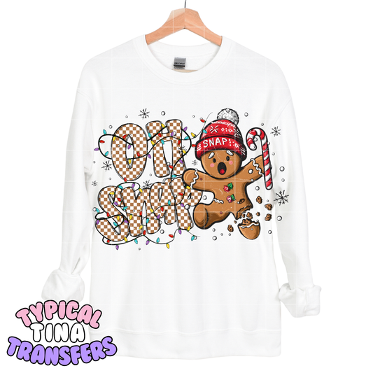Gingerbread oh snap | DTF Screen Print | POD