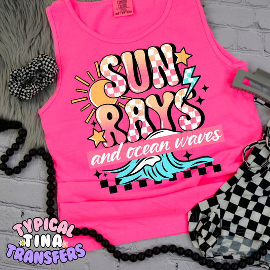 SunRays and ocean waves | DTF Transfer | POD