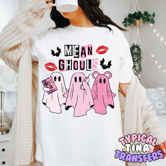 Mean ghouls  ghosts pink | DTF Transfer | POD