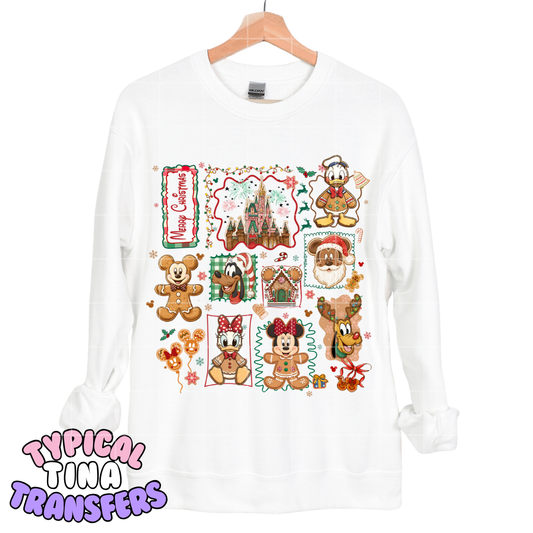 fab 6 Gingerbread Stamps | DTF Transfers | POD