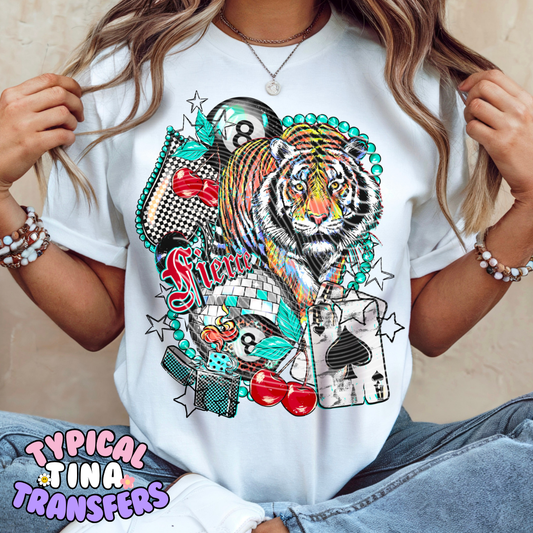 Fierce Lion, eightball | DTF Transfer | POD