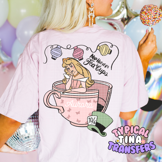 Sleep Beauty Tea Cup | DTF Screen Print | POD