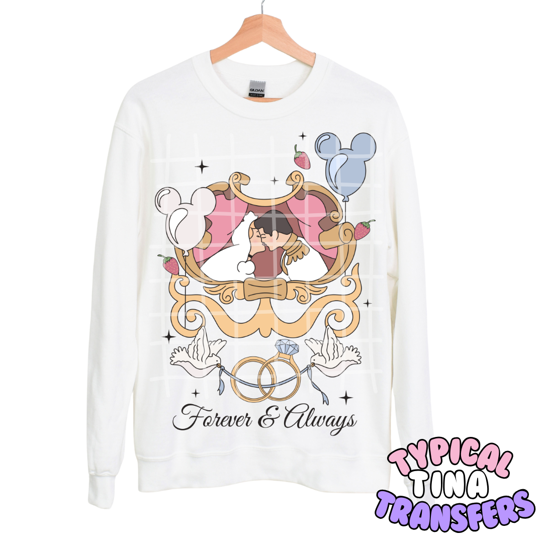 Forever & Always Princesses and Princes | DTF Transfers | POD - choose design
