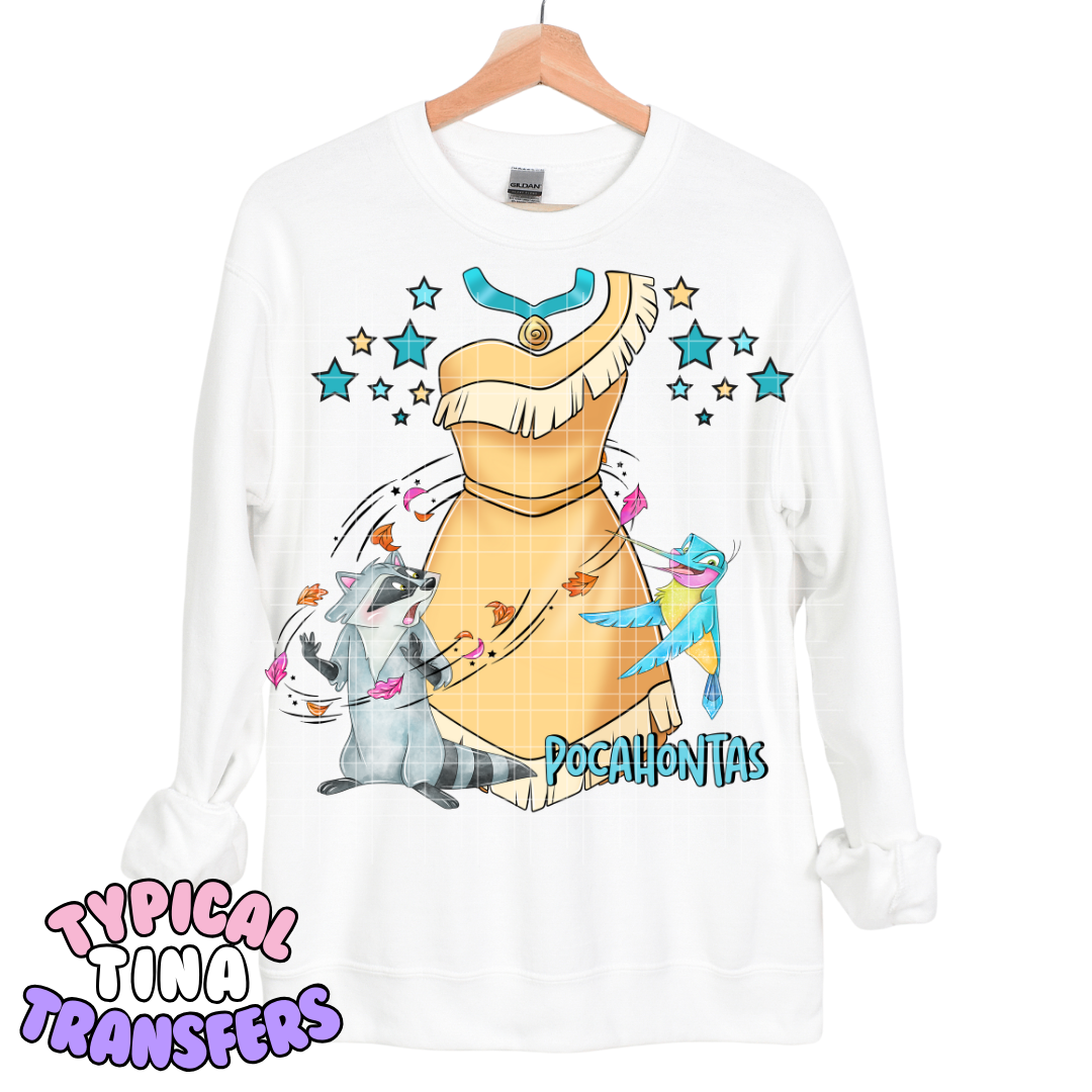 Princess Short Dresses | DTF Transfers | POD