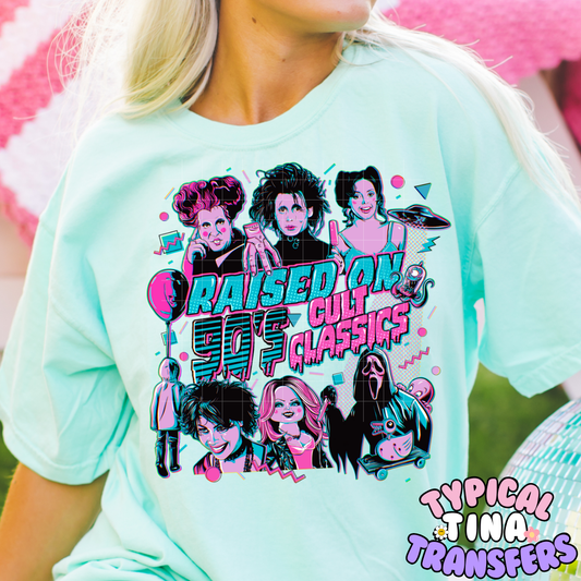 Raised on Cult Classics | DTF Screen Print | 12" Adult