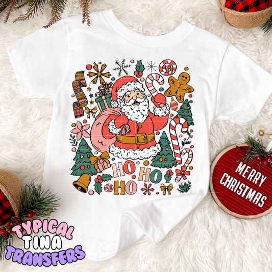 Santa Christmas Mural | DTF Transfer | POD