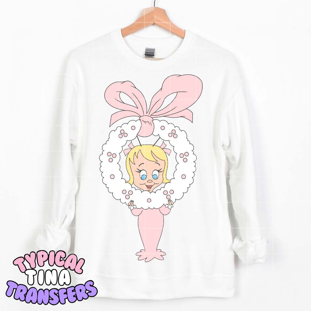 Baby Cindy with wreath | DTF Transfer | POD