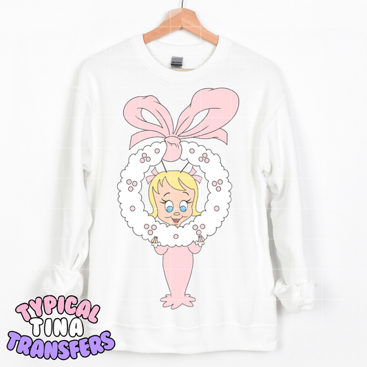 Baby Cindy with wreath | DTF Transfer | POD